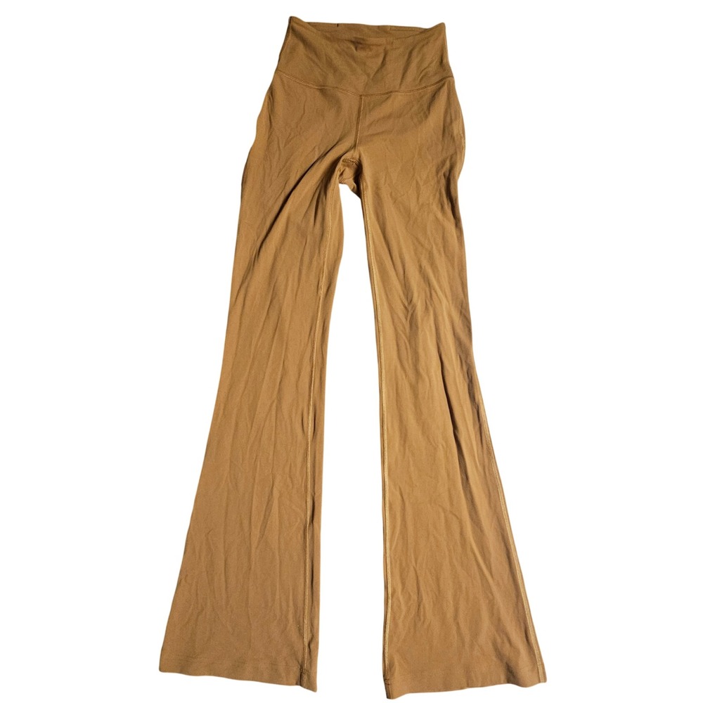 Lululemon Groove Nulu High Rise Flared Pants Leggings 4 Copper Brown LW5EBNS